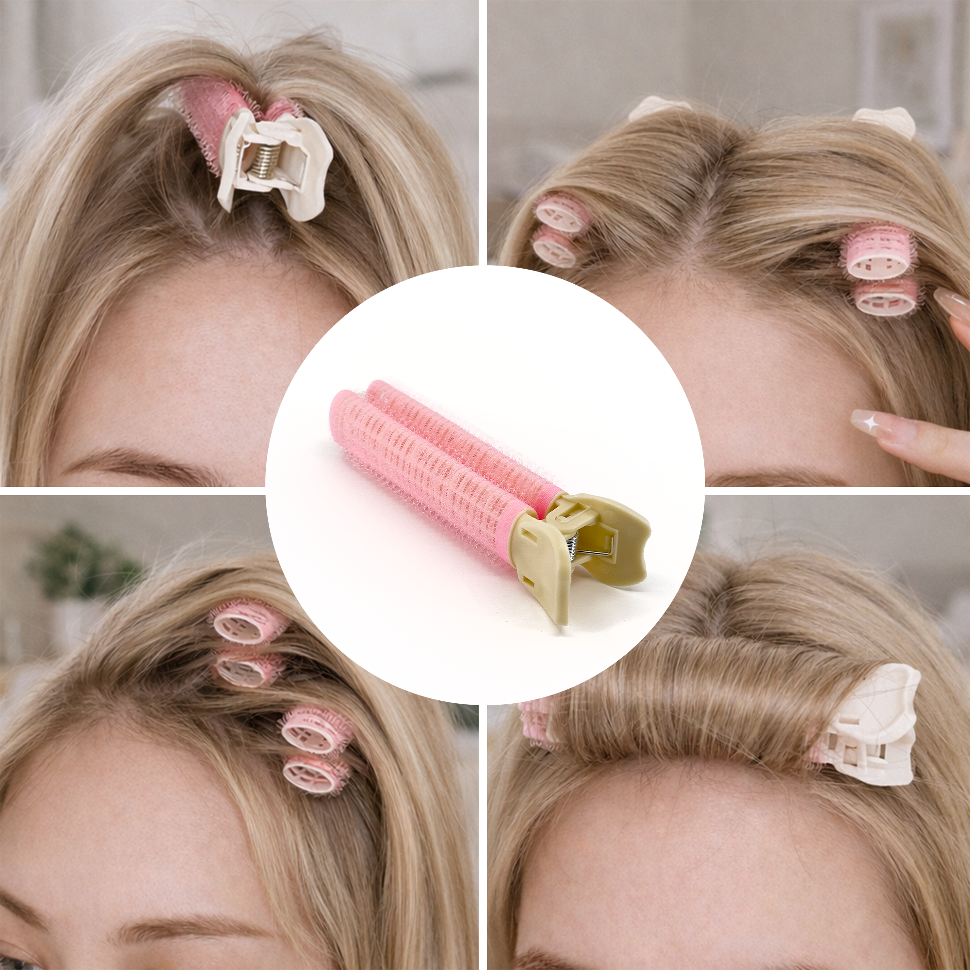 Hair Spring Roll Dailyglory Hair Roll Pins 2pc – Root Volume Velcro Hair Rollers with C ...