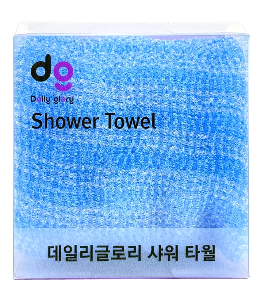 Dailyglory Basic Shower Towel 1pc – Korean Exfoliating Body Wash Cloth for Smooth Skin