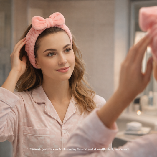 Dailyglory Plush Facial Cleansing Headband – Soft Spa Makeup Hair Band 1 pc