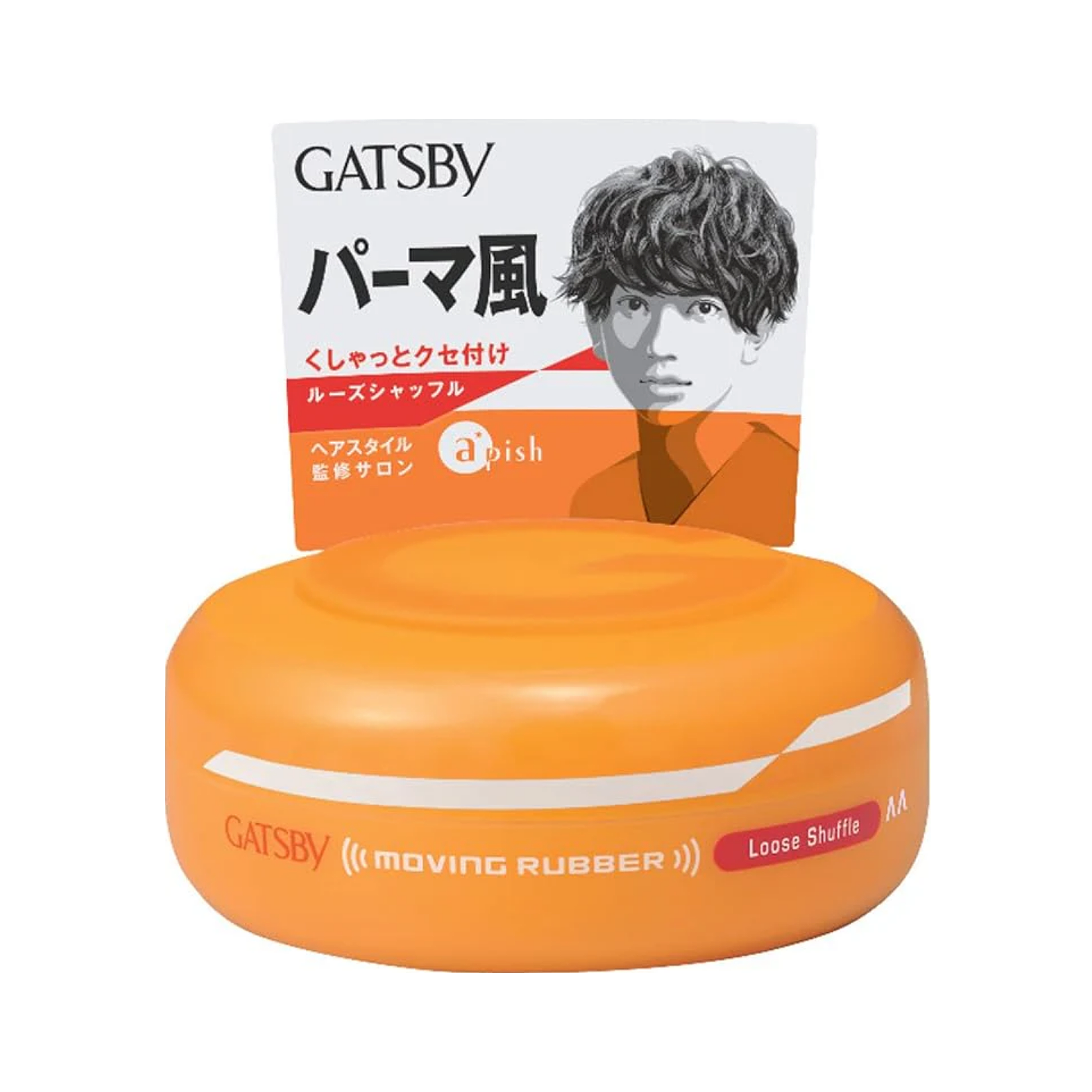 GATSBY Moving Rubber Loose Shuffle Hair Wax 80g – Flexible Hold Texturizing Styling Wax