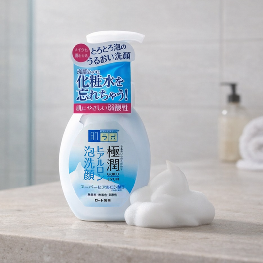 Hada Labo Gokujyun Hyaluronic Acid Foaming Cleanser 160ml | Hydrating Face Wash