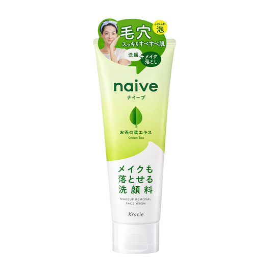 Kracie Naïve Green Tea Cleansing Foam Face Wash 200g – Japanese Pore Cleansing Facial Cleanser
