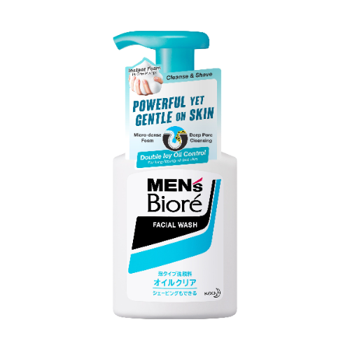 Men's Biore, Foam Type Oil Clear Face Wash Light Blue  150ml