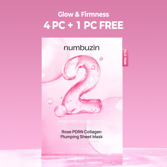 Numbuzin_No.2 Rose PDRN Collagen Water Mask ( 4 pc + 1 pc Free)