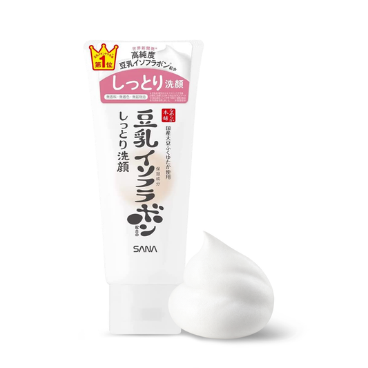 SANA Nameraka Honpo Soy Milk Isoflavone Moist Facial Cleanser 150g – Japanese Hydrating Face Wash