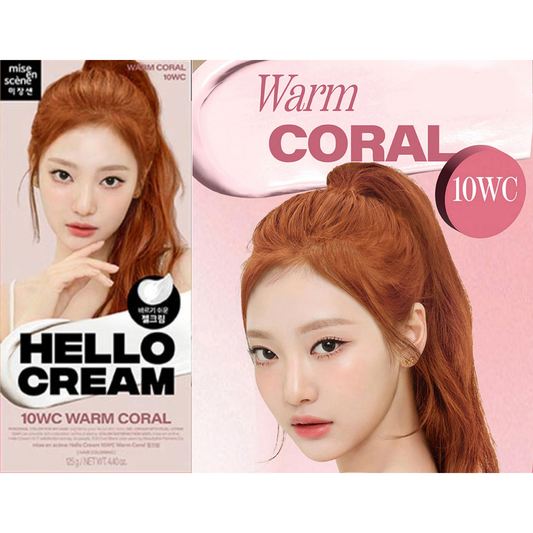 mise en scène Hello Cream Hair Dye 10WC Warm Coral – Korean Hair Color