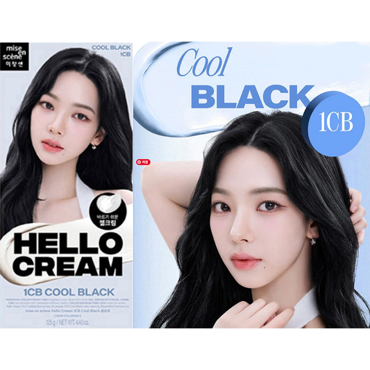 mise en scène Hello Cream Hair Dye 1CB Cool Black – Korean Hair Color