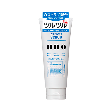 Shiseido UNO Whip Facial Foam Cleanser for Men Scrub 130g